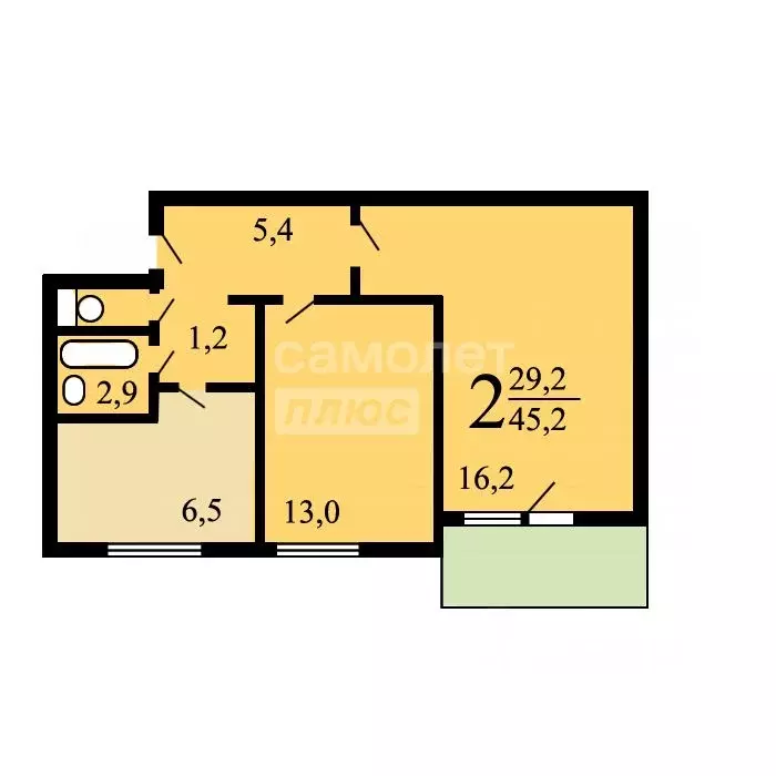 2-к кв. Москва Ташкентская ул., 25К1 (45.2 м) - Фото 0