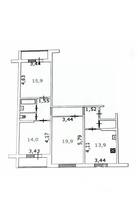 3-к кв. Курская область, Курск ул. 50 лет Октября, 96 (82.0 м) - Фото 1