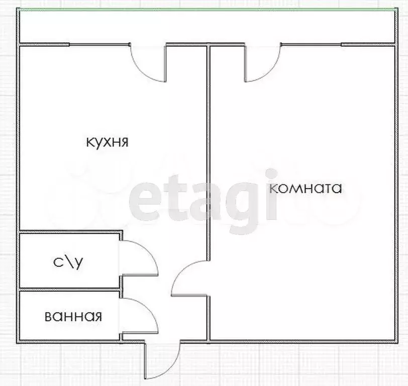 1-к. квартира, 36 м, 4/5 эт. - Фото 0