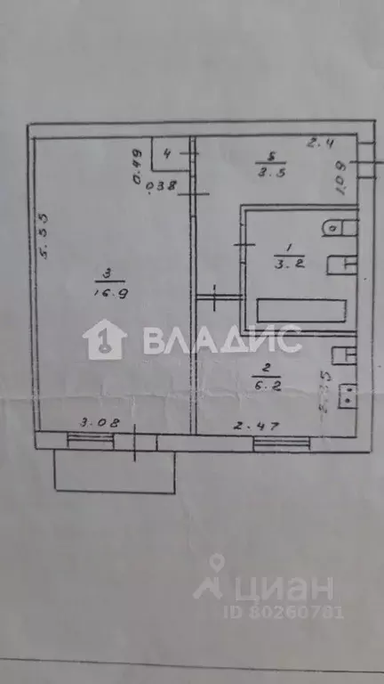 1-к кв. Приморский край, Уссурийск ул. Строительная, 2 (30.0 м) - Фото 0