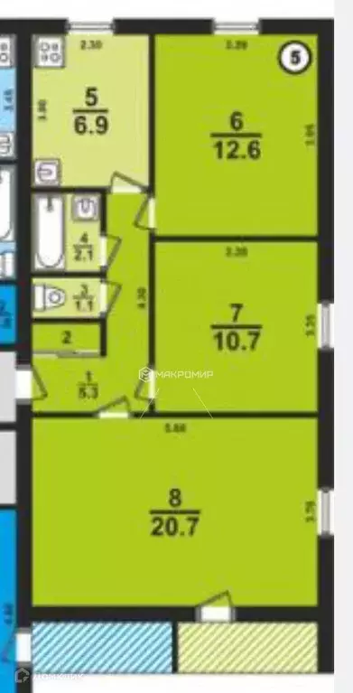 Продаётся 3-к квартира, 63.8 м - Фото 0