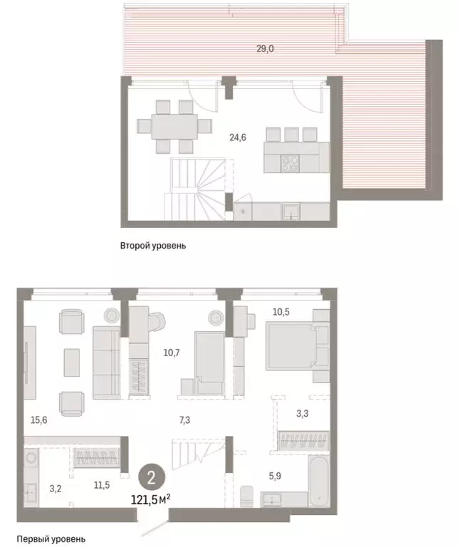 2-комнатная квартира: Тюмень, Ленинский округ (121.5 м) - Фото 1