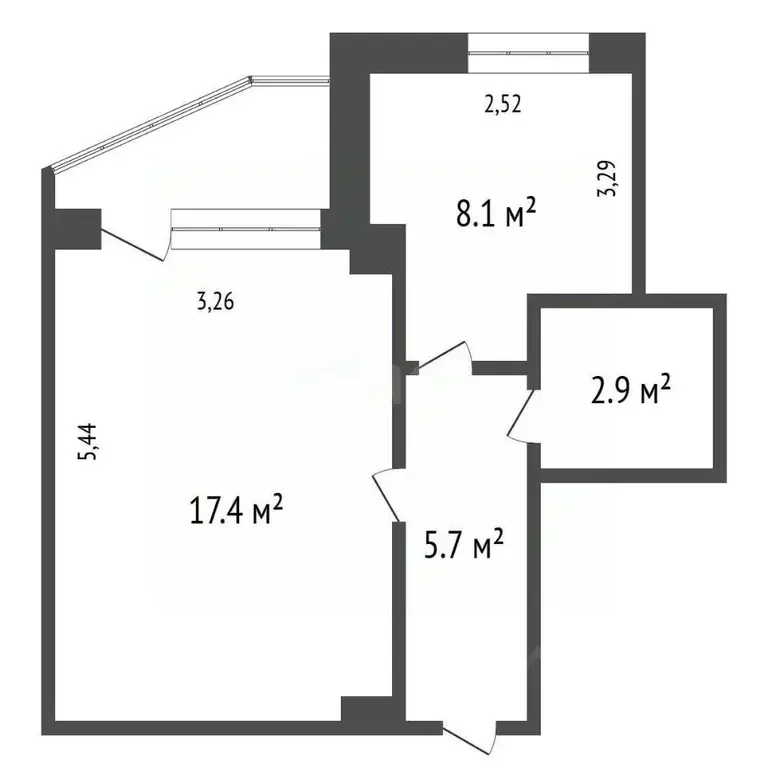 1-к кв. Красноярский край, Красноярск Соколовская ул., 76А (34.1 м) - Фото 2