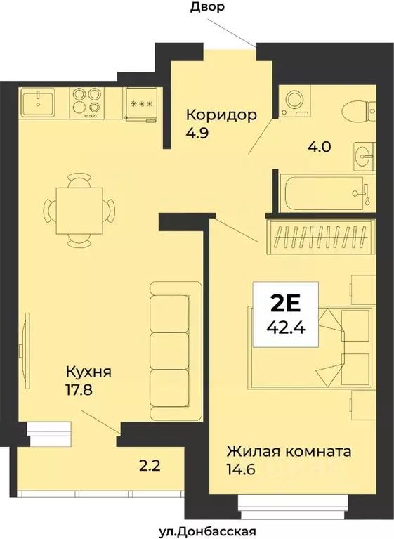 1-к кв. Свердловская область, Екатеринбург Уралмаш жилрайон, ул. ... - Фото 1