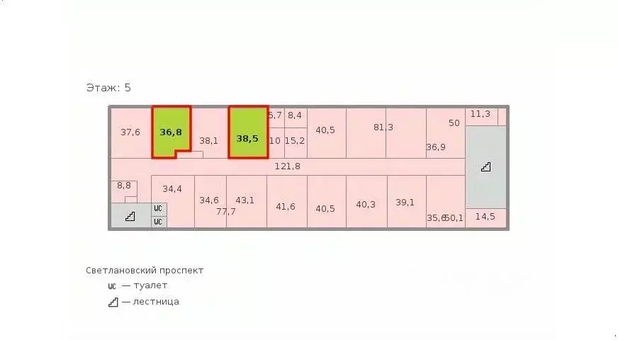 Офис в Санкт-Петербург Светлановский просп., 2 (114 м) - Фото 1