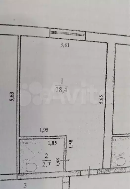 Квартира-студия, 18,4 м, 2/2 эт. - Фото 0