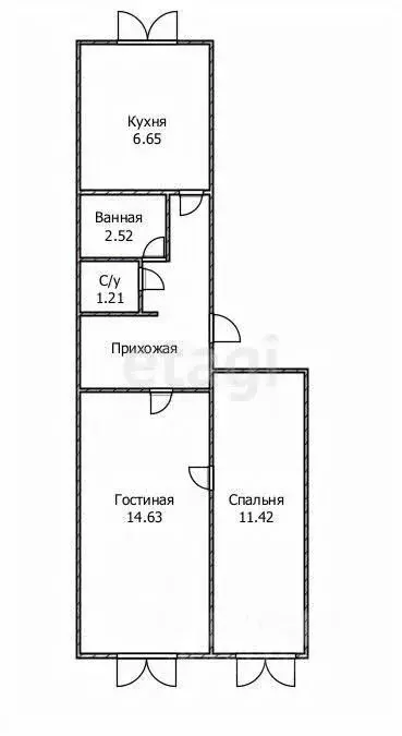 2-к кв. Ульяновская область, Ульяновск 9 Мая ул., 36 (44.0 м) - Фото 2