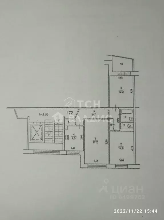 3-к кв. Московская область, Балашиха ш. Энтузиастов, 76 (67.7 м) - Фото 2