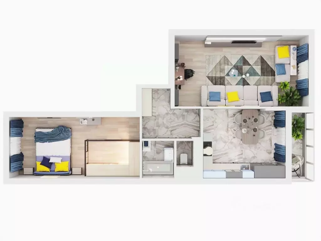 2-к кв. Липецкая область, Липецк Минская ул., 6Б (74.7 м) - Фото 1