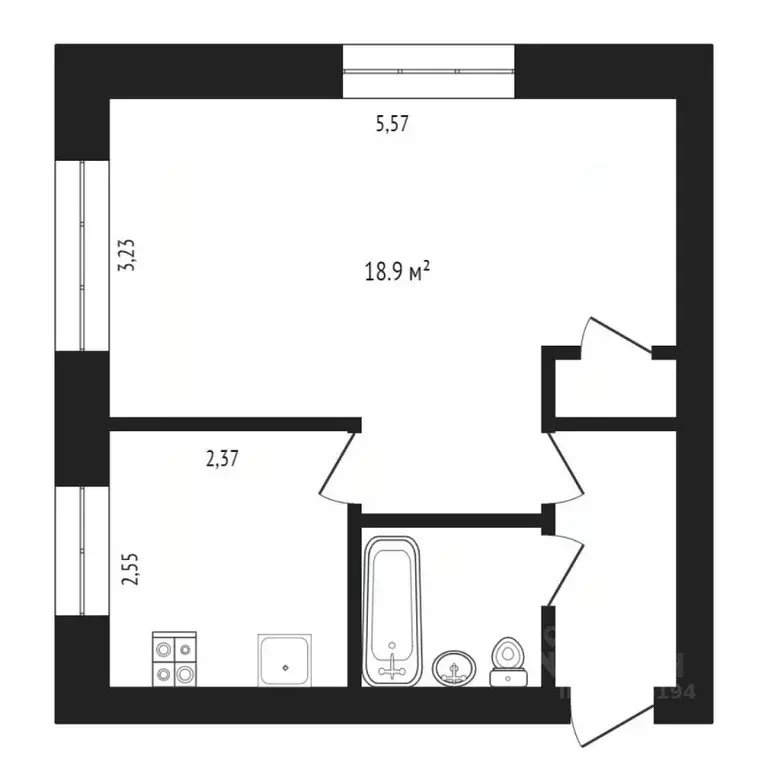 1-к кв. Тюменская область, Тюмень Жигулевская ул., 7 (31.6 м) - Фото 2