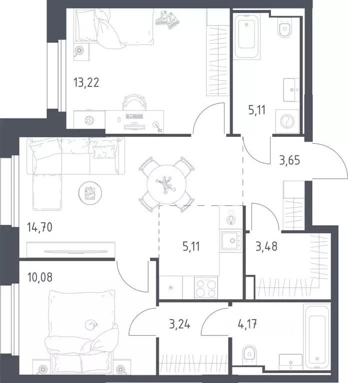 2-к кв. Московская область, Одинцовский городской округ, Заречье пгт ... - Фото 1