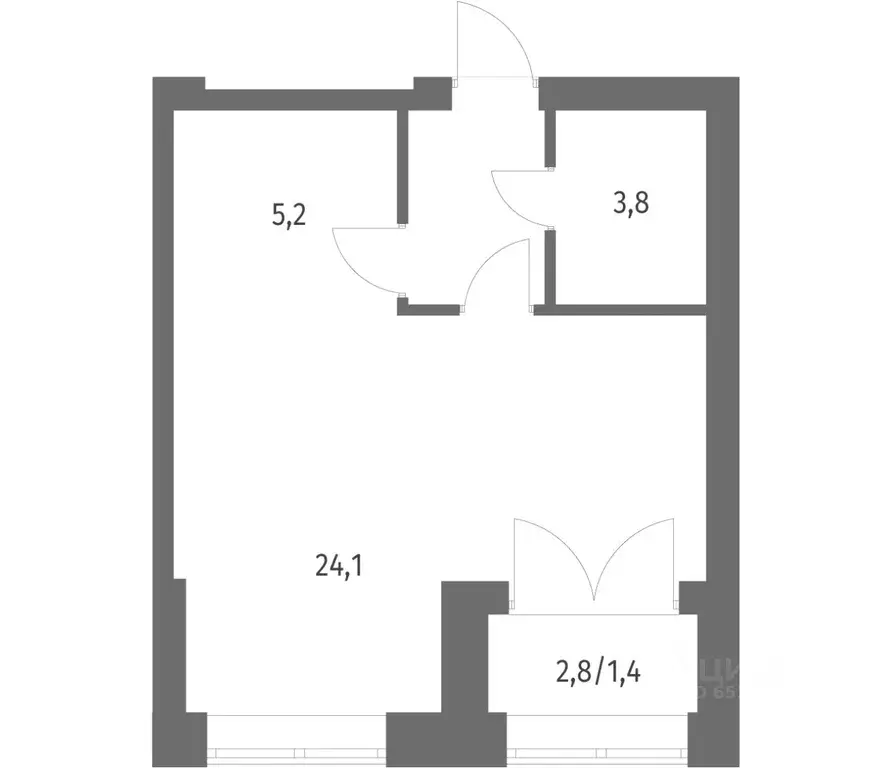 1-к кв. Санкт-Петербург Наука жилой комплекс (38.13 м) - Фото 0