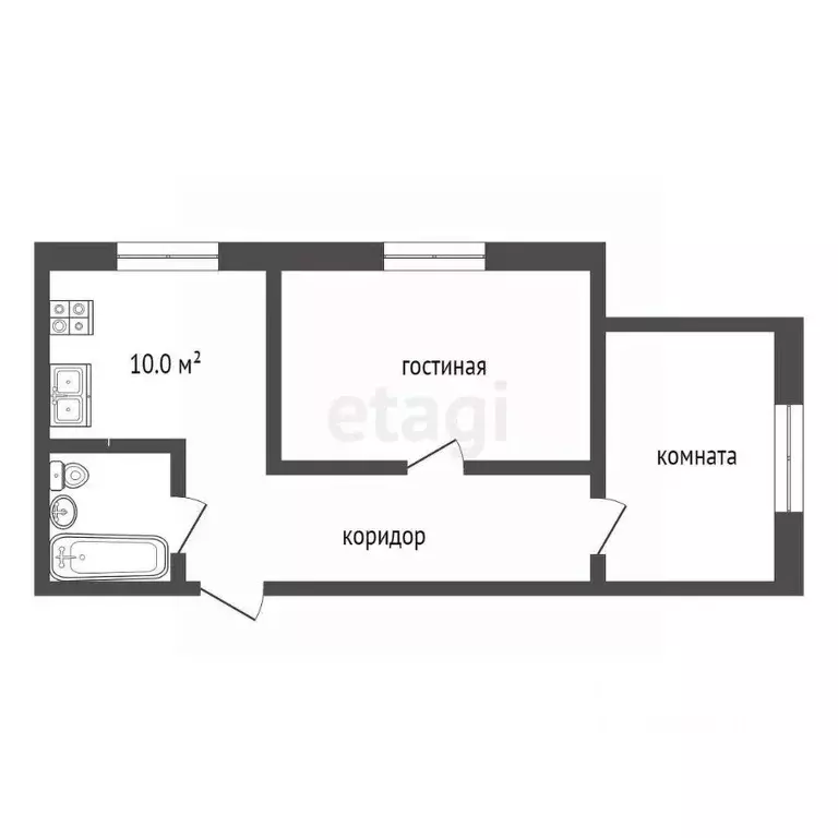 2-к кв. Забайкальский край, Чита Царский мкр, 9 (45.9 м) - Фото 1