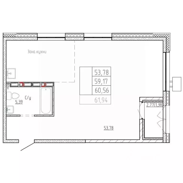 2-к кв. Приморский край, Владивосток Посейдония жилой комплекс, 6 ... - Фото 1