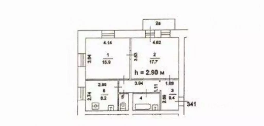 2-к кв. Москва Каширское ш., 7К3 (56.0 м) - Фото 1