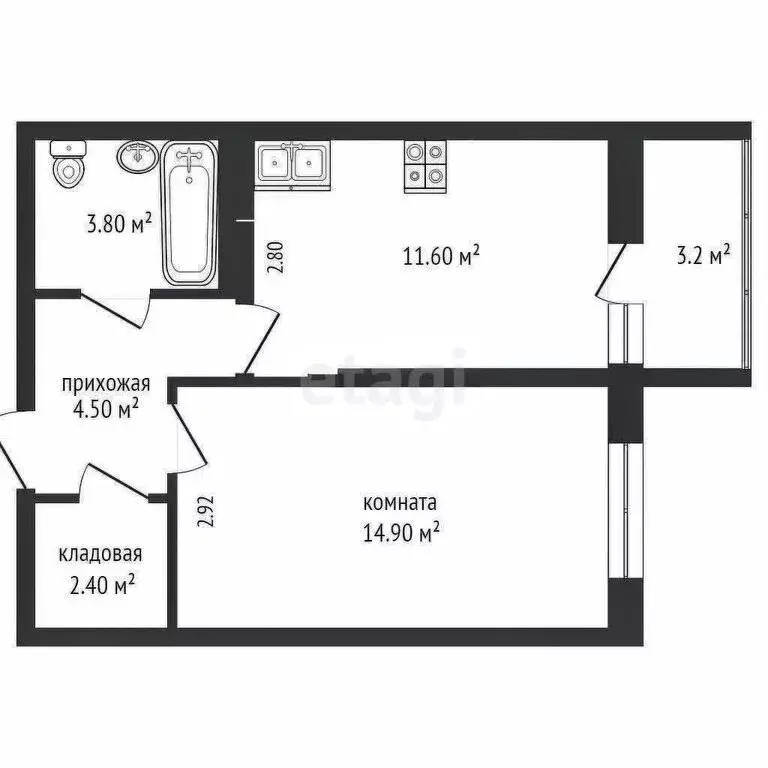1-комнатная квартира: Краснодар, Музыкальный микрорайон, улица имени ... - Фото 1