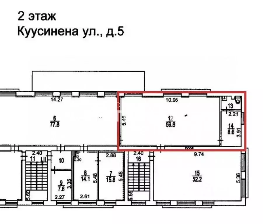 Помещение свободного назначения в Москва ул. Куусинена, 5 (72 м) - Фото 2
