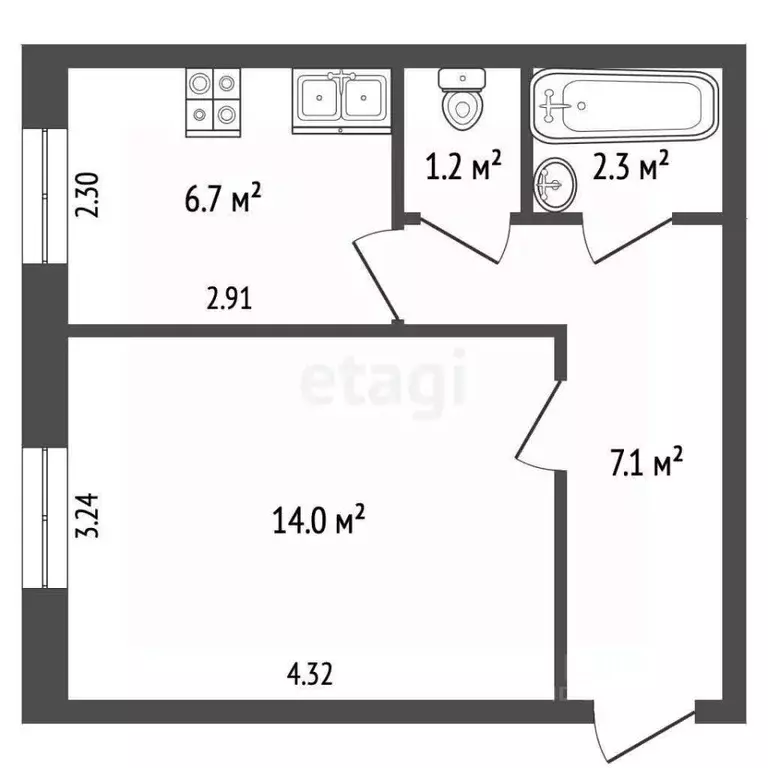 1-к кв. Калужская область, Кондрово Дзержинский район, ул. Чапаева, 40 ... - Фото 2