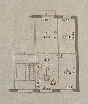 3-к. квартира, 58 м, 5/5 эт. - Фото 0