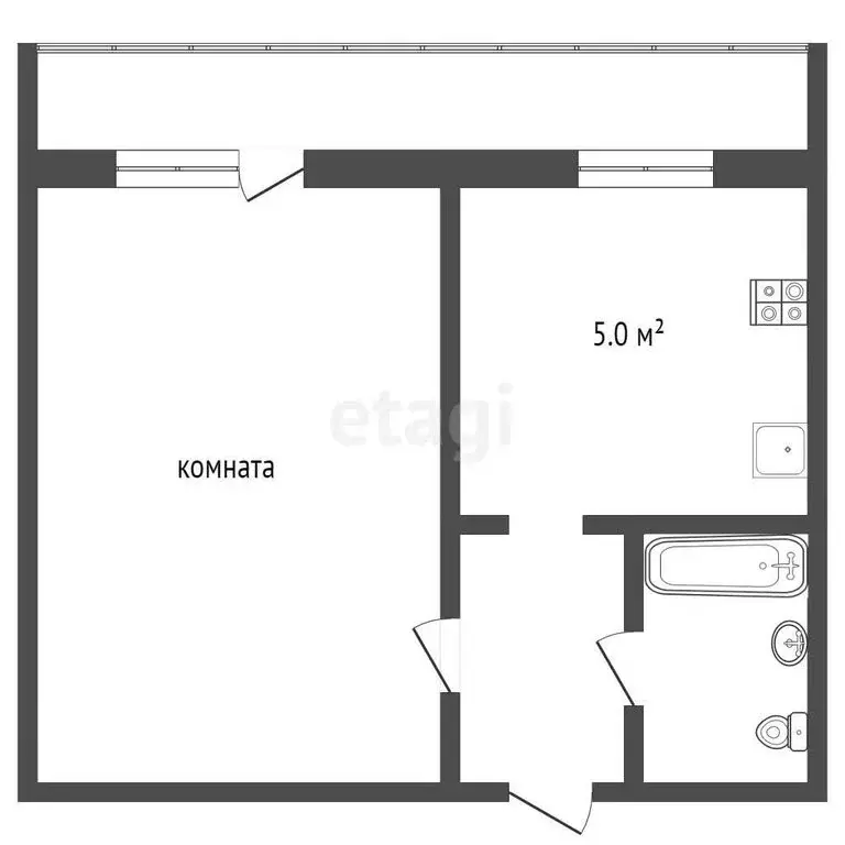 1-комнатная квартира: Самара, Енисейская улица, 49 (22.3 м) - Фото 1