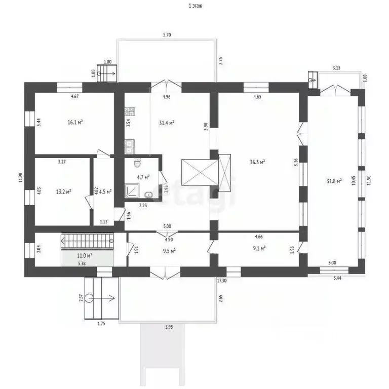 Дом в Вологодская область, Белозерский муниципальный округ, д. Семкино ... - Фото 2