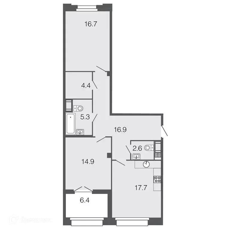 Продаётся 2-к квартира, 78.5 м - Фото 0