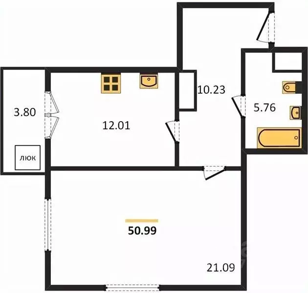 1-к кв. Пензенская область, Пензенский район, Засечный сельсовет, с. ... - Фото 1