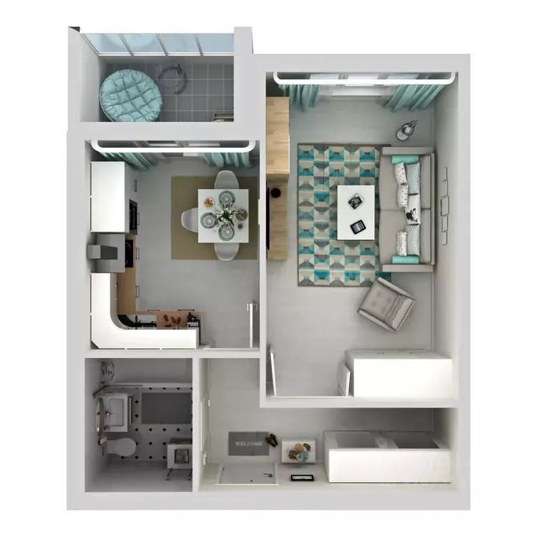 1-к кв. Калужская область, Калуга ул. Изумрудная, 6к1 (40.0 м) - Фото 2