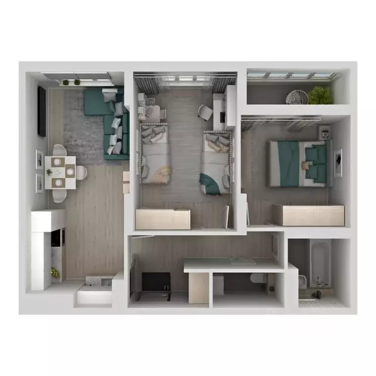 2-к кв. Самарская область, Самара Южное ш., 13 (56.6 м) - Фото 1