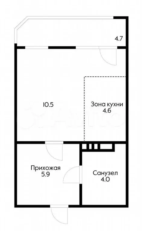 Квартира-студия, 28 м, 4/22 эт. - Фото 0