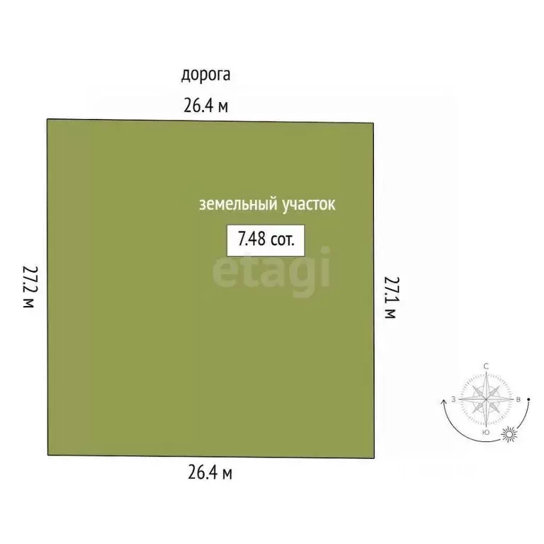 Участок в Тюменская область, Тюмень  (7.48 сот.) - Фото 1