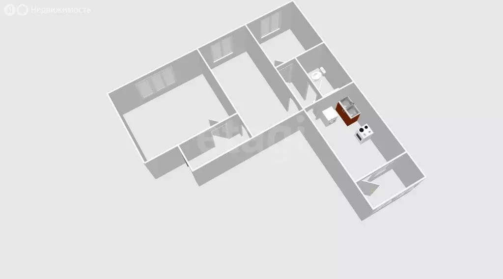 3-комнатная квартира: Долинск, Комсомольская улица, 40 (65.8 м) - Фото 1
