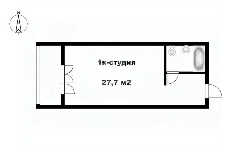 студия томская область, томск пос. степановка, пер. богдана . - Фото 1