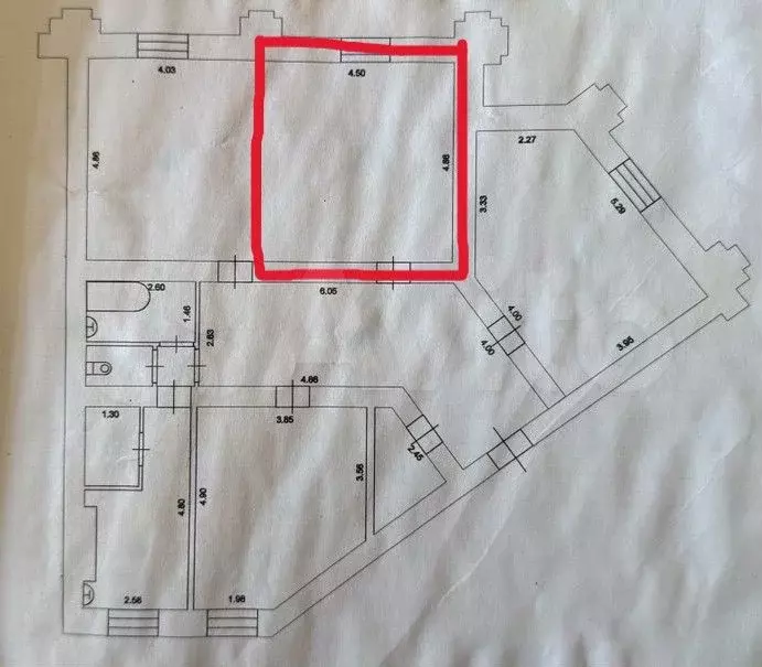 Комната 45,1 м в 4-к., 3/3 эт. - Фото 1
