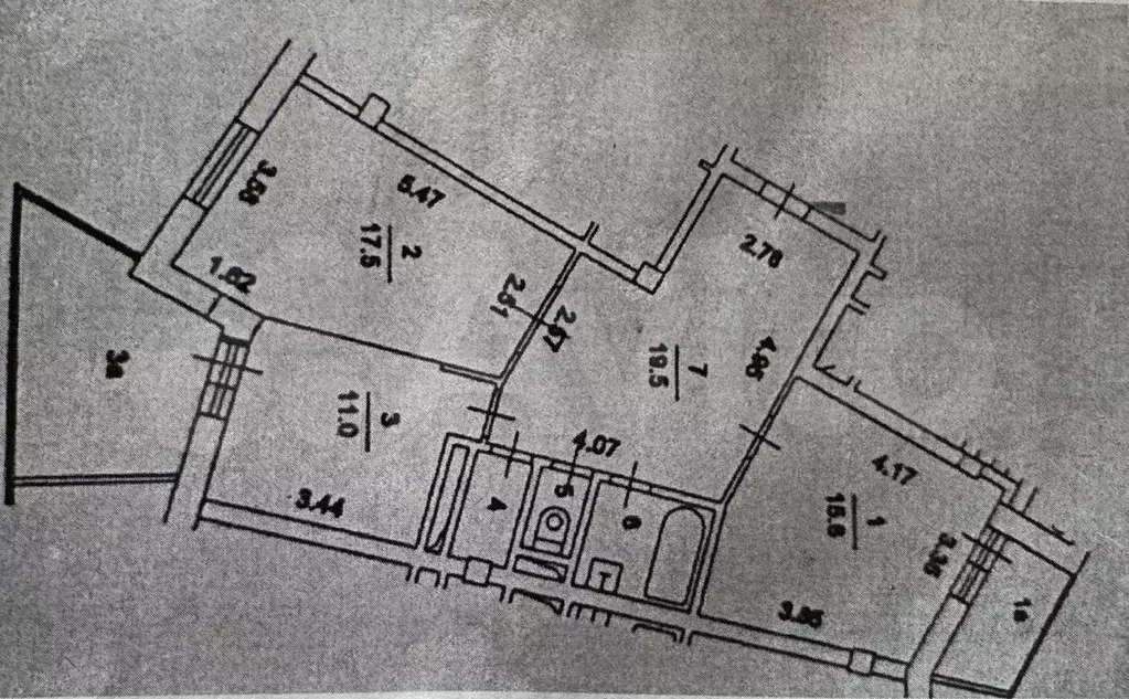 2-к. квартира, 69 м, 5/9 эт. - Фото 0
