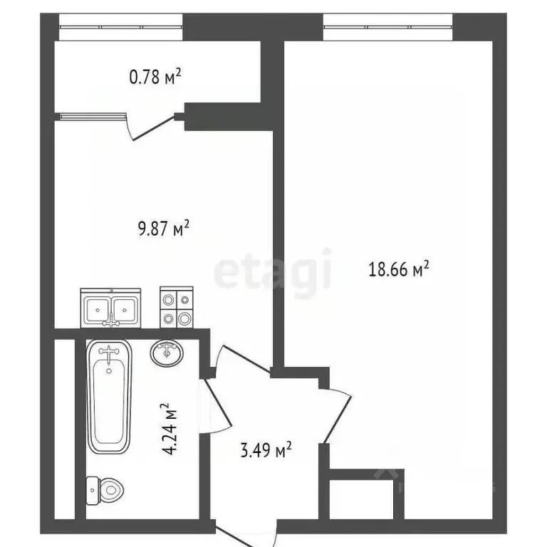 1-к кв. Московская область, Люберцы Красноармейская ул., 19 (37.5 м) - Фото 1