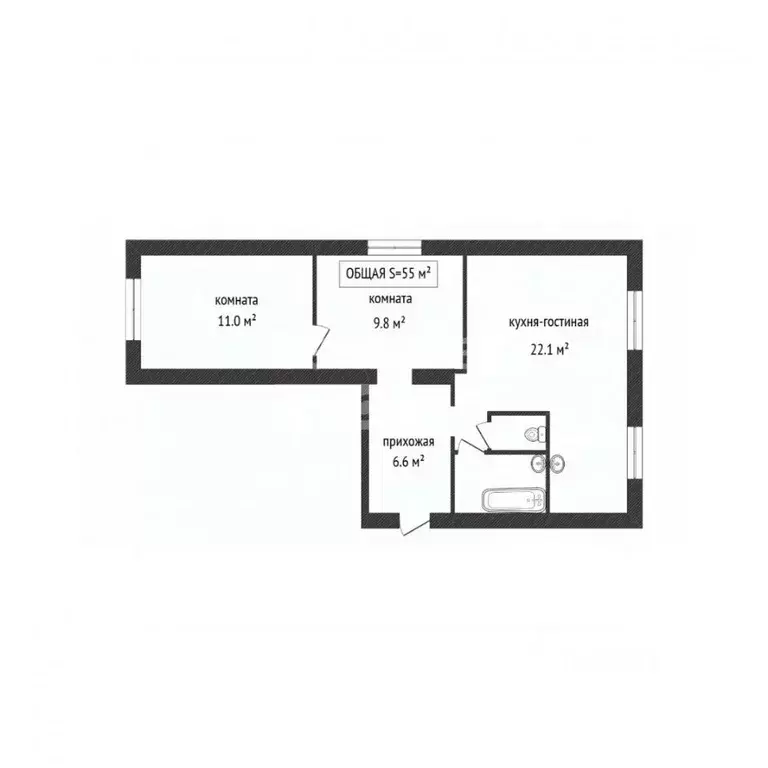 3-к кв. Кемеровская область, Ленинск-Кузнецкий просп. Кирова, 38А ... - Фото 2