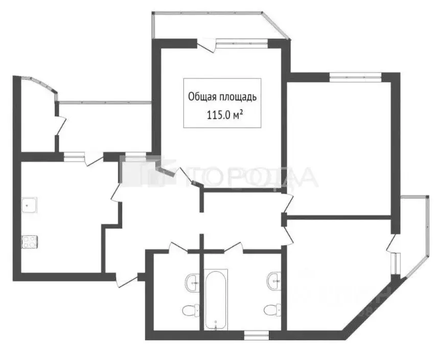 3-к кв. Новосибирская область, Новосибирск ул. Державина, 9 (115.0 м) - Фото 0