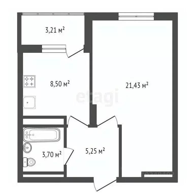 1-к кв. Башкортостан, Уфа ул. Степана Кувыкина, 41 (42.0 м) - Фото 1
