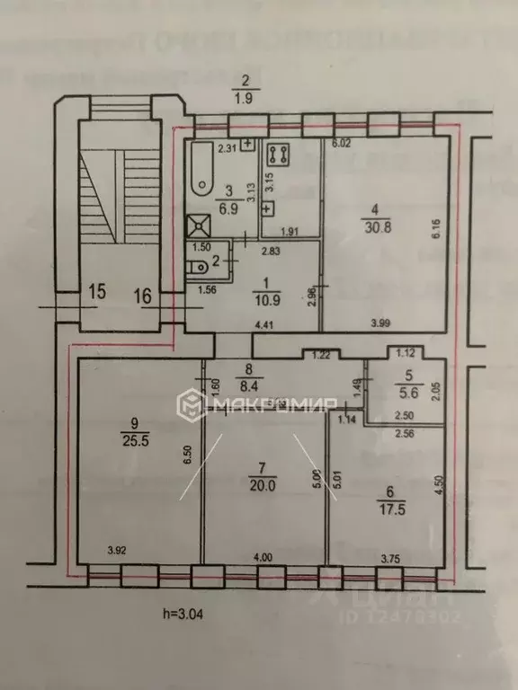 4-к кв. Санкт-Петербург Введенская ул., 12 (128.0 м) - Фото 1