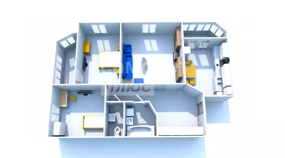 3-к кв. Курская область, Курск ул. Челюскинцев, 17 (99.6 м) - Фото 2