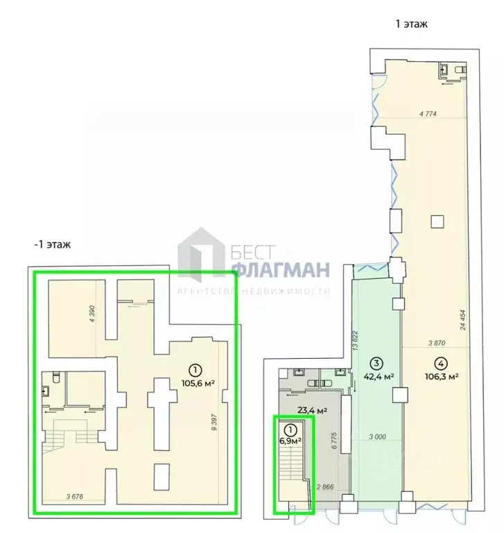 Помещение свободного назначения в Москва Большой Сухаревский пер., ... - Фото 2