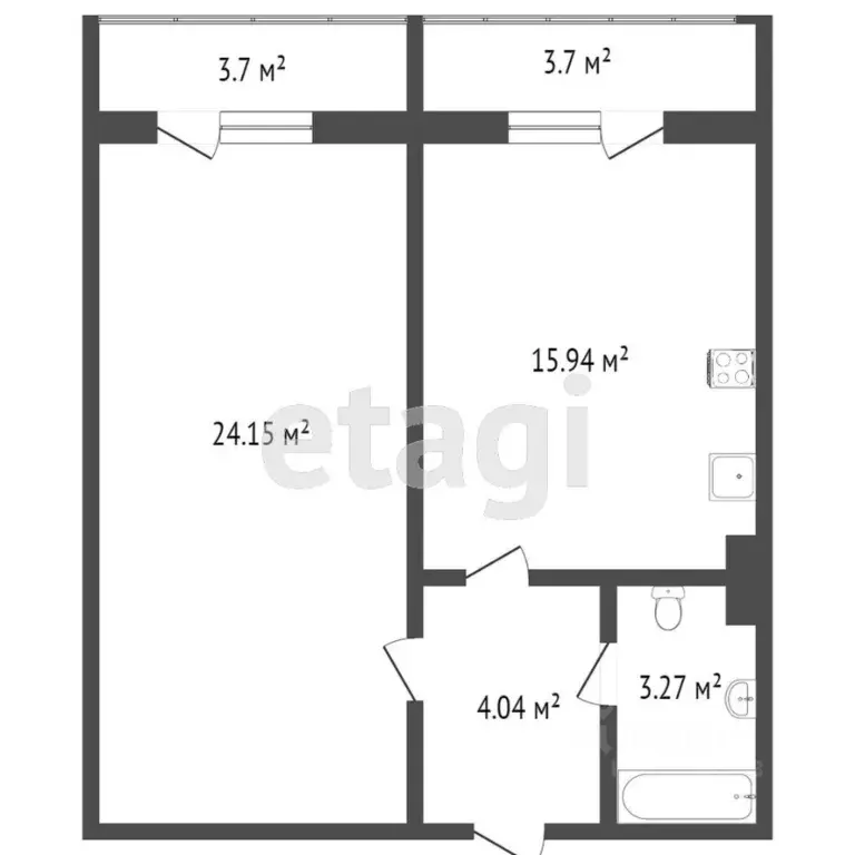 1-к кв. Тверская область, Тверь ул. Фрунзе, 2к1 (41.6 м) - Фото 2