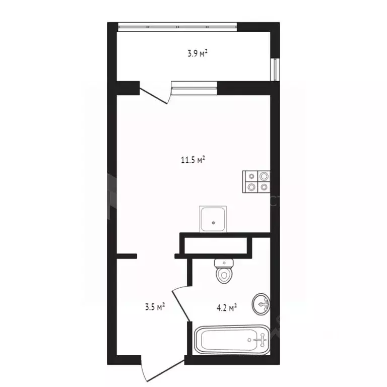 Студия Тюменская область, Тюменский муниципальный округ, д. Дударева ... - Фото 2