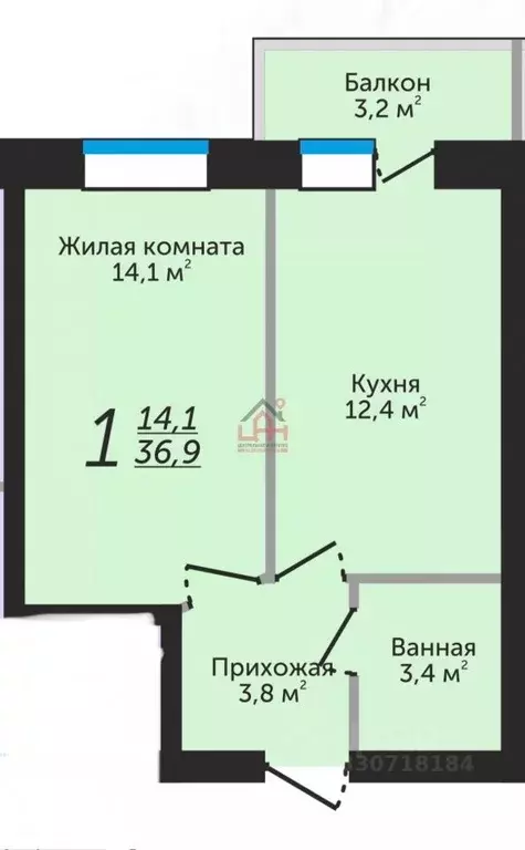 1-к кв. Ставропольский край, Ессентуки Никольская ул., 27/7А (36.9 м) - Фото 2