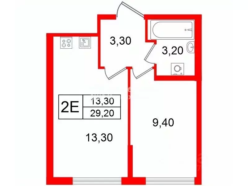 1-к кв. Санкт-Петербург просп. Крузенштерна, 4 (29.2 м) - Фото 1