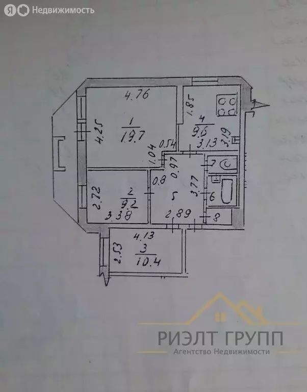 3-комнатная квартира: Казань, улица Адоратского, 39А (64.1 м) - Фото 2