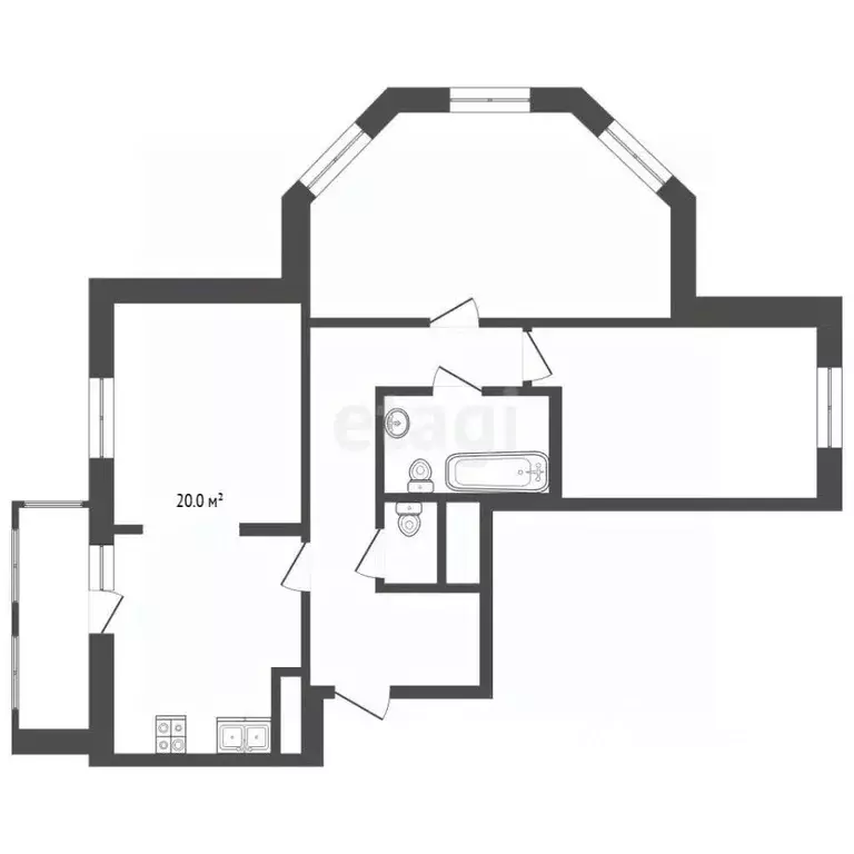 3-к кв. Московская область, Одинцовский городской округ, с. Лайково, ... - Фото 2