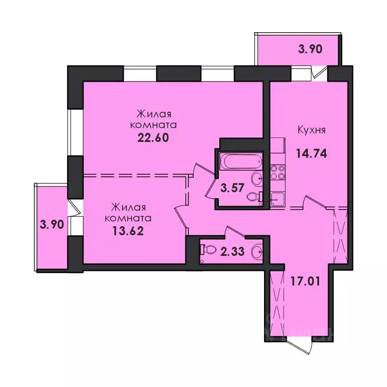 3-к кв. Иркутская область, Иркутск ул. Якоби, 6 (81.67 м) - Фото 0