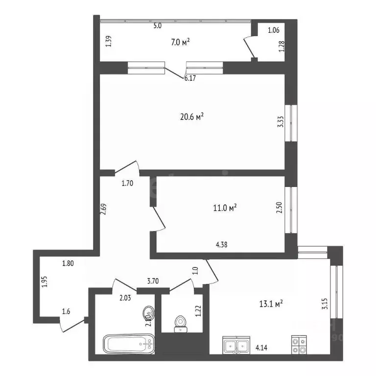 2-к кв. Крым, Ялта ул. Крупской, 52 (69.4 м) - Фото 2